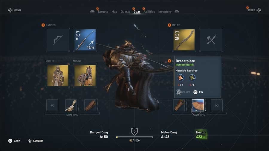 Assassins Creed Origins Crafting Upgrade Guide