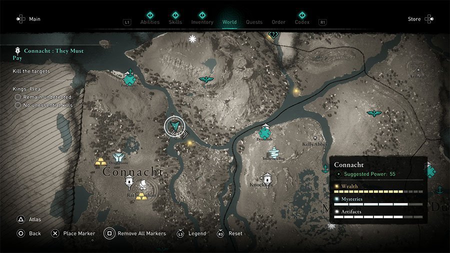 Assassin's Creed Valhalla Connacht Treasure Hoard Map 