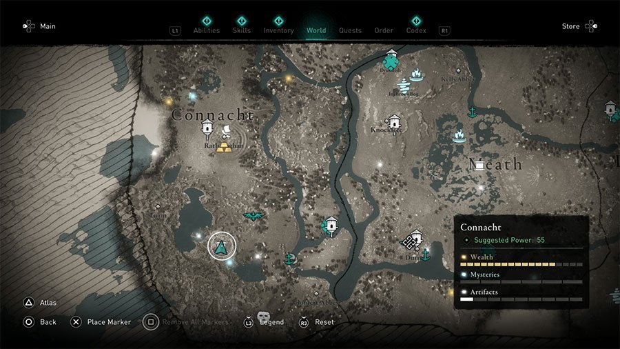 Assassin's Creed Valhalla Dream Of Druids Treasure Horde Map Guide