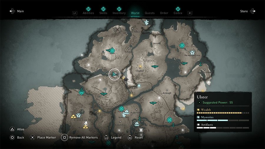 Assassin's Creed Valhalla Ulster Hoard Map