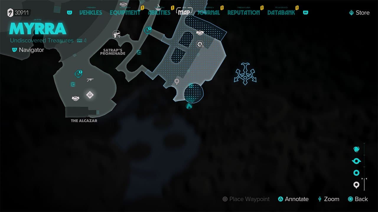 A map showing where to loot the 2nd Exhaustion