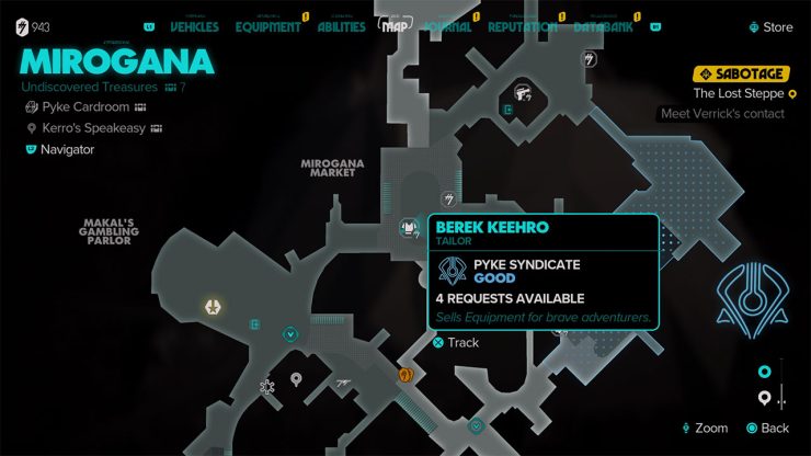 A map showing where to buy the item Ironwave