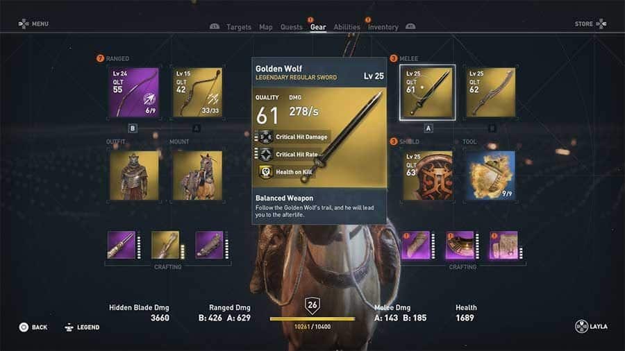 Golden Wolf (Regular Sword)