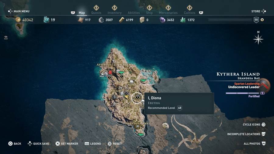 I Diona Quest Location AC Odyssey