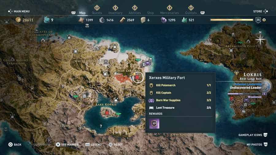 Lokis Fort Location AC Odyssey