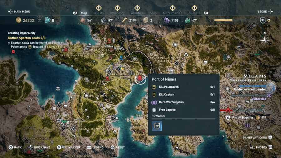 AC Odyssey Spartan Seal Location 2