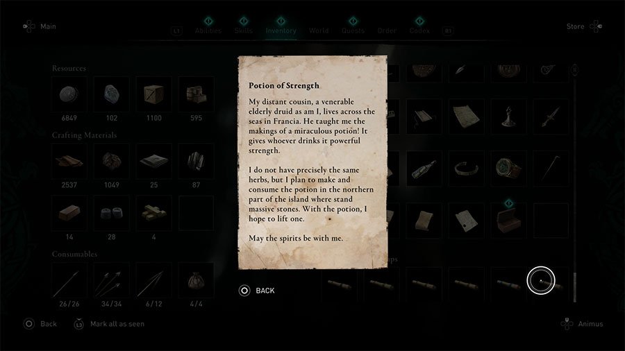 Assassin's Creed Valhalla Potion Of Strength Treasure Map Guide - Clue