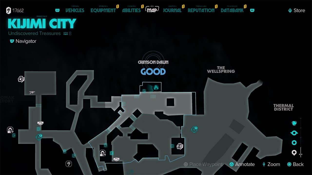 A map showing players the location of the Crimson Dawn vault so they can steal the Target Audit