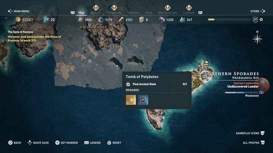 Tomb Of Polybotes Location AC Odyssey