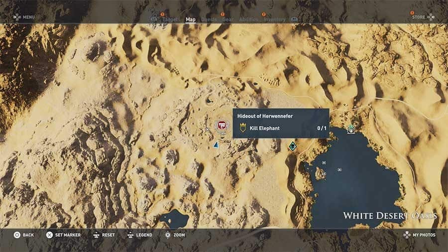 War Elephants Location - White Desert Oasis