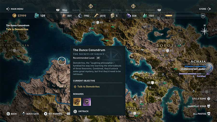 Where To Find Secrets Of Greece Quest In Assassin's Creed Odyssey Location