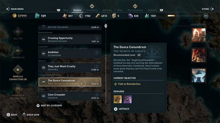 Where To Find Secrets Of Greece Quest In Assassin's Creed Odyssey