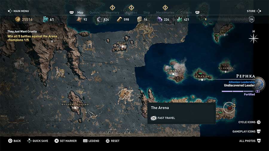 Where To Find The Arena In Assassin's Creed Odyssey Location