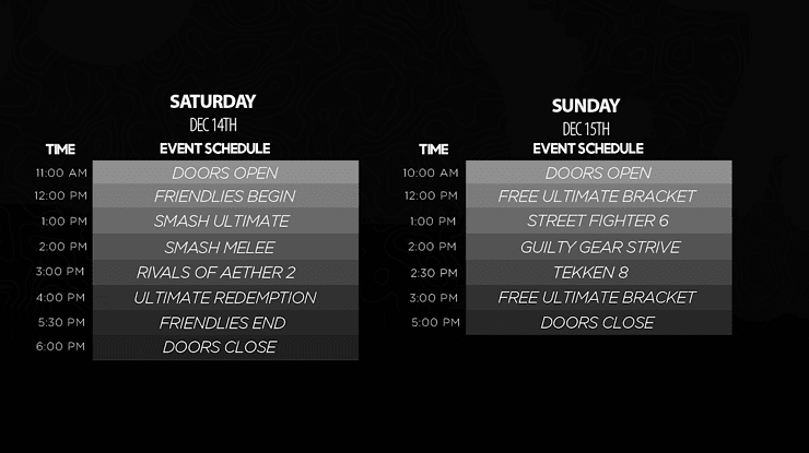 Sac Gamers Expo 2024 Tournament Schedule